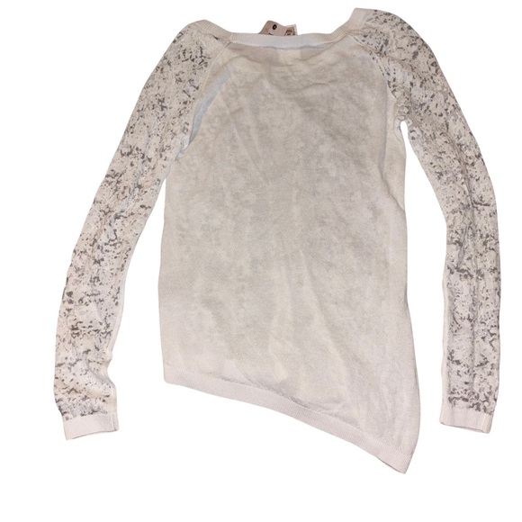 Philosophy White Gauze Top with Asymmetrical Hem, NWT - Picture 4 of 5